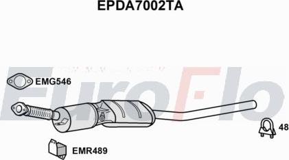 EuroFlo EPDA7002TA - Сажевый / частичный фильтр, система выхлопа ОГ autodnr.net