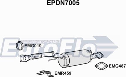 EuroFlo EPDN7005 - сажі / частковий фільтр, система вихлопу ОГ autocars.com.ua