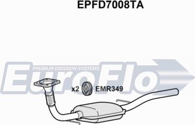 EuroFlo EPFD7008TA - сажі / частковий фільтр, система вихлопу ОГ autocars.com.ua