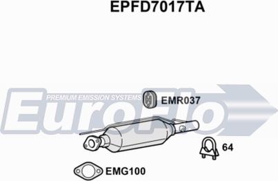 EuroFlo EPFD7017TA - сажі / частковий фільтр, система вихлопу ОГ autocars.com.ua