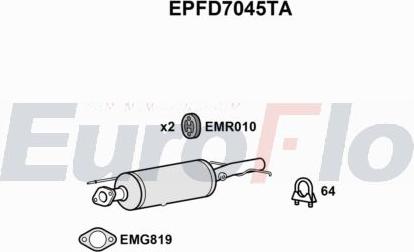 EuroFlo EPFD7045TA - сажі / частковий фільтр, система вихлопу ОГ autocars.com.ua