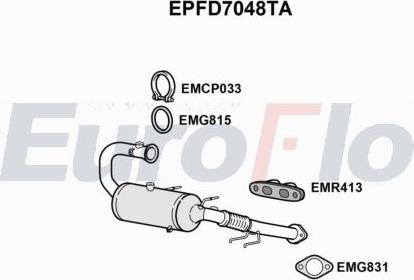 EuroFlo EPFD7048TA - сажі / частковий фільтр, система вихлопу ОГ autocars.com.ua