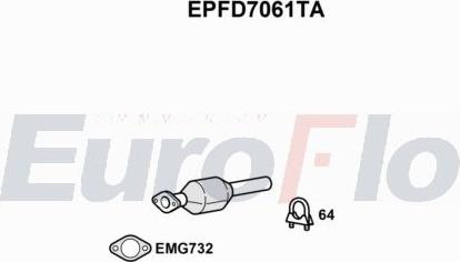 EuroFlo EPFD7061TA - сажі / частковий фільтр, система вихлопу ОГ autocars.com.ua