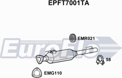 EuroFlo EPFT7001TA - сажі / частковий фільтр, система вихлопу ОГ autocars.com.ua