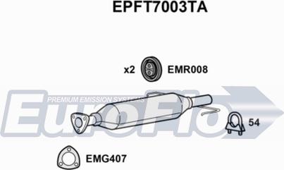 EuroFlo EPFT7003TA - сажі / частковий фільтр, система вихлопу ОГ autocars.com.ua