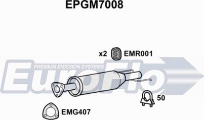 EuroFlo EPGM7008 - сажі / частковий фільтр, система вихлопу ОГ autocars.com.ua