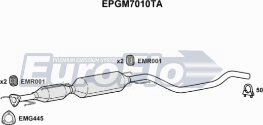 EuroFlo EPGM7010TA - сажі / частковий фільтр, система вихлопу ОГ autocars.com.ua