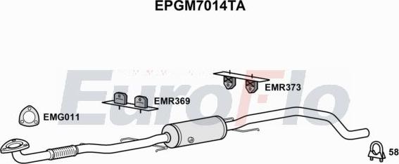 EuroFlo EPGM7014TA - Напірний трубопровід, датчик тиску (саж. / Частічн.фільтр) autocars.com.ua