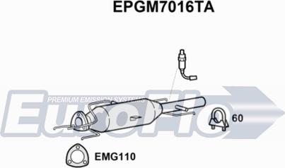 EuroFlo EPGM7016TA - сажі / частковий фільтр, система вихлопу ОГ autocars.com.ua