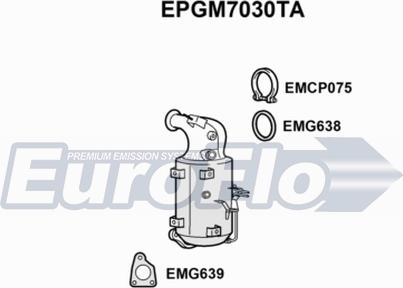 EuroFlo EPGM7030TA - сажі / частковий фільтр, система вихлопу ОГ autocars.com.ua