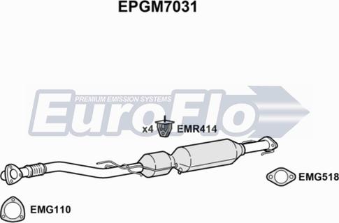 EuroFlo EPGM7031 - сажі / частковий фільтр, система вихлопу ОГ autocars.com.ua