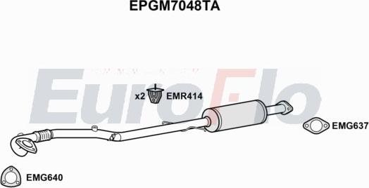 EuroFlo EPGM7048TA - сажі / частковий фільтр, система вихлопу ОГ autocars.com.ua