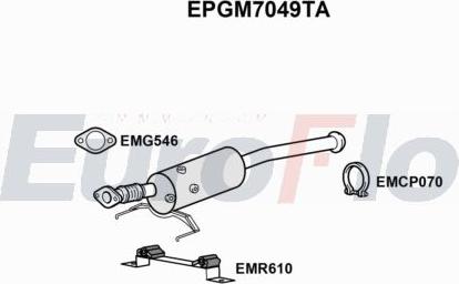 EuroFlo EPGM7049TA - сажі / частковий фільтр, система вихлопу ОГ autocars.com.ua