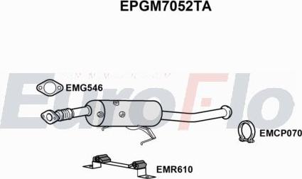 EuroFlo EPGM7052TA - сажі / частковий фільтр, система вихлопу ОГ autocars.com.ua