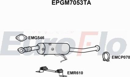 EuroFlo EPGM7053TA - сажі / частковий фільтр, система вихлопу ОГ autocars.com.ua