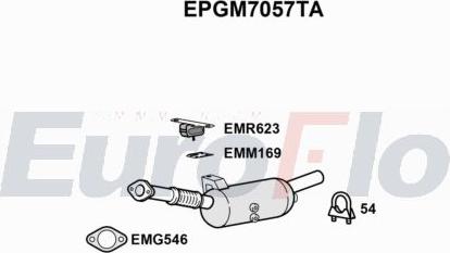 EuroFlo EPGM7057TA - сажі / частковий фільтр, система вихлопу ОГ autocars.com.ua