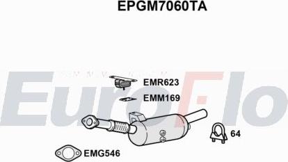 EuroFlo EPGM7060TA - сажі / частковий фільтр, система вихлопу ОГ autocars.com.ua