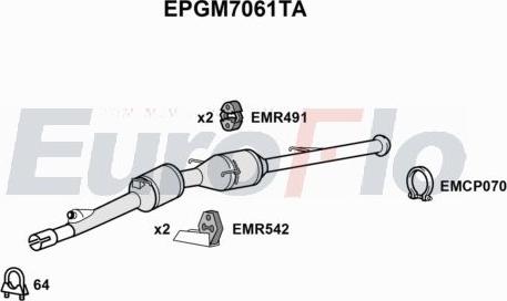 EuroFlo EPGM7061TA - сажі / частковий фільтр, система вихлопу ОГ autocars.com.ua