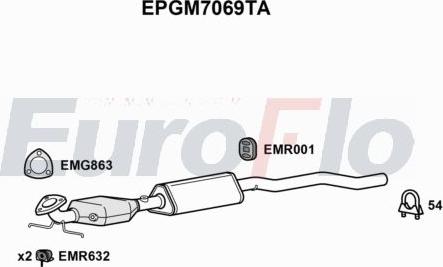 EuroFlo EPGM7069TA - сажі / частковий фільтр, система вихлопу ОГ autocars.com.ua