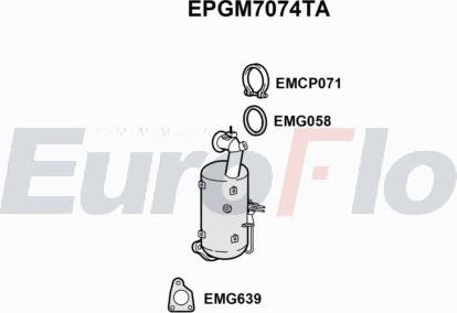 EuroFlo EPGM7074TA - сажі / частковий фільтр, система вихлопу ОГ autocars.com.ua