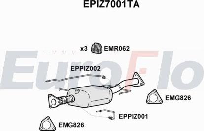 EuroFlo EPIZ7001TA - сажі / частковий фільтр, система вихлопу ОГ autocars.com.ua
