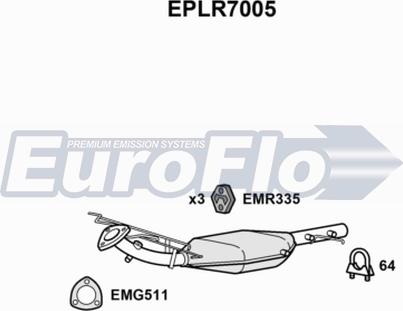 EuroFlo EPLR7005 - сажі / частковий фільтр, система вихлопу ОГ autocars.com.ua