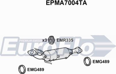 EuroFlo EPMA7004TA - сажі / частковий фільтр, система вихлопу ОГ autocars.com.ua