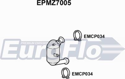 EuroFlo EPMZ7005 - сажі / частковий фільтр, система вихлопу ОГ autocars.com.ua