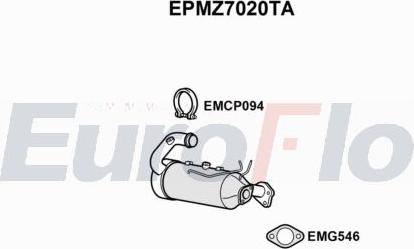 EuroFlo EPMZ7020TA - сажі / частковий фільтр, система вихлопу ОГ autocars.com.ua