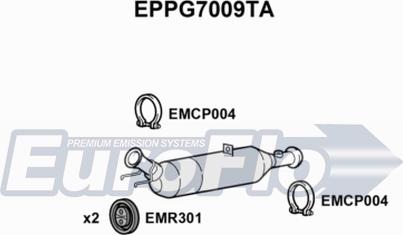 EuroFlo EPPG7009TA - сажі / частковий фільтр, система вихлопу ОГ autocars.com.ua