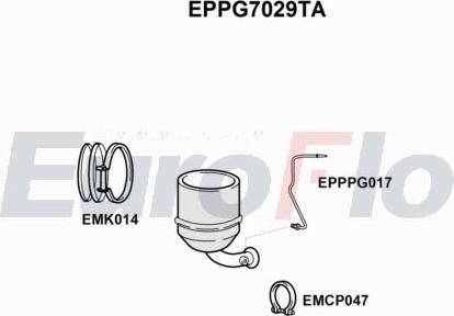 EuroFlo EPPG7029TA - сажі / частковий фільтр, система вихлопу ОГ autocars.com.ua