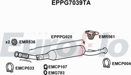 EuroFlo EPPG7039TA - сажі / частковий фільтр, система вихлопу ОГ autocars.com.ua