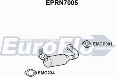 EuroFlo EPRN7005 - сажі / частковий фільтр, система вихлопу ОГ autocars.com.ua