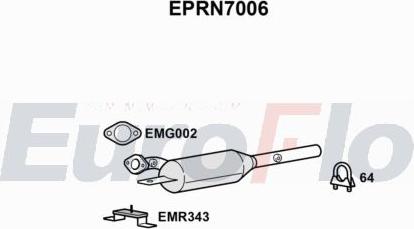 EuroFlo EPRN7006 - сажі / частковий фільтр, система вихлопу ОГ autocars.com.ua