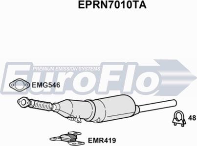 EuroFlo EPRN7010TA - сажі / частковий фільтр, система вихлопу ОГ autocars.com.ua