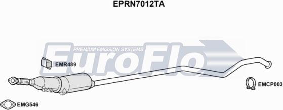EuroFlo EPRN7012TA - сажі / частковий фільтр, система вихлопу ОГ autocars.com.ua