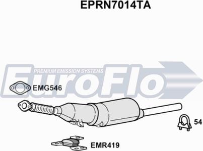 EuroFlo EPRN7014TA - сажі / частковий фільтр, система вихлопу ОГ autocars.com.ua