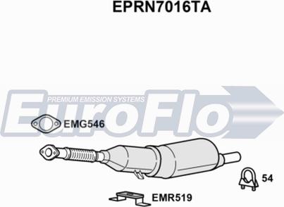 EuroFlo EPRN7016TA - сажі / частковий фільтр, система вихлопу ОГ autocars.com.ua