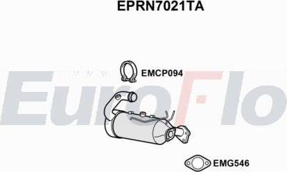 EuroFlo EPRN7021TA - сажі / частковий фільтр, система вихлопу ОГ autocars.com.ua