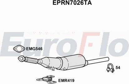 EuroFlo EPRN7026TA - сажі / частковий фільтр, система вихлопу ОГ autocars.com.ua