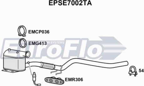 EuroFlo EPSE7002TA - сажі / частковий фільтр, система вихлопу ОГ autocars.com.ua