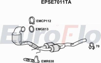 EuroFlo EPSE7011TA - сажі / частковий фільтр, система вихлопу ОГ autocars.com.ua