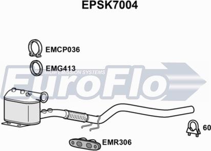 EuroFlo EPSK7004 - Сажевый / частичный фильтр, система выхлопа ОГ autodnr.net