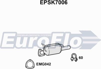 EuroFlo EPSK7006 - сажі / частковий фільтр, система вихлопу ОГ autocars.com.ua