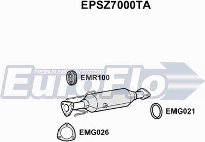 EuroFlo EPSZ7000TA - сажі / частковий фільтр, система вихлопу ОГ autocars.com.ua