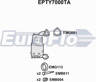 EuroFlo EPTY7000TA - сажі / частковий фільтр, система вихлопу ОГ autocars.com.ua