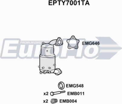 EuroFlo EPTY7001TA - сажі / частковий фільтр, система вихлопу ОГ autocars.com.ua