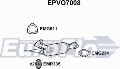 EuroFlo EPVO7008 - сажі / частковий фільтр, система вихлопу ОГ autocars.com.ua