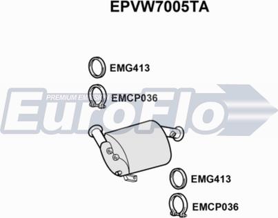 EuroFlo EPVW7005TA - сажі / частковий фільтр, система вихлопу ОГ autocars.com.ua