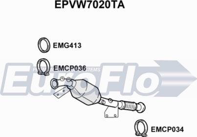 EuroFlo EPVW7020TA - сажі / частковий фільтр, система вихлопу ОГ autocars.com.ua